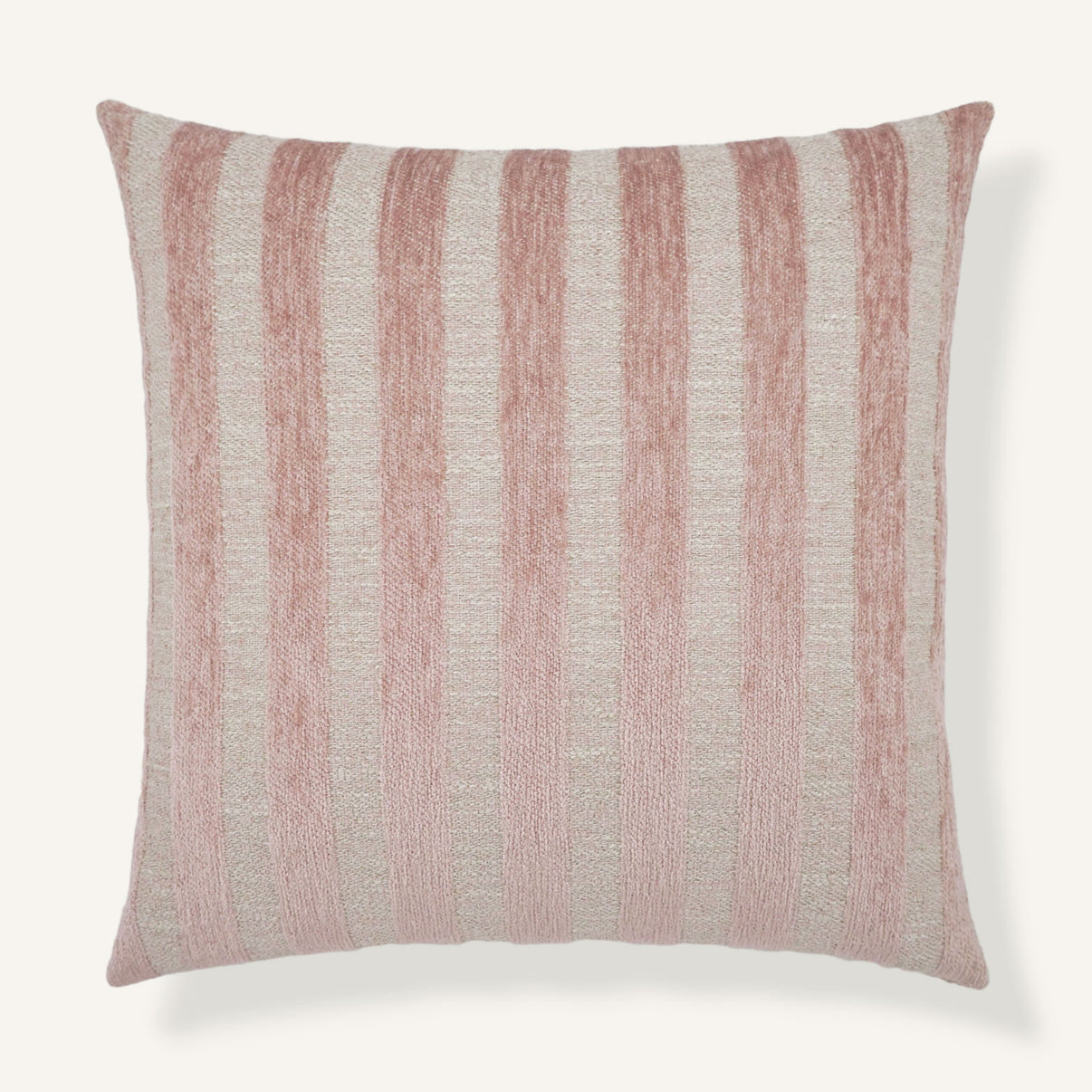 Divine Stripe 22"×22" Front View || Blush