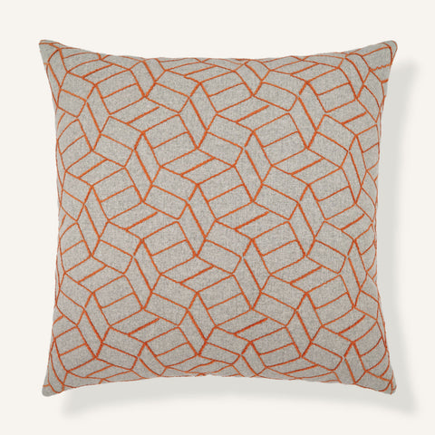 Lean In 24"×24" Front View || Tangerine