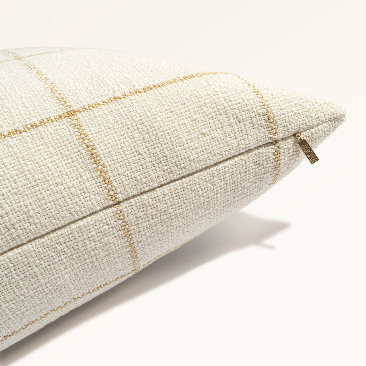 Hampton Check 24"×24" Side View || Sunflower