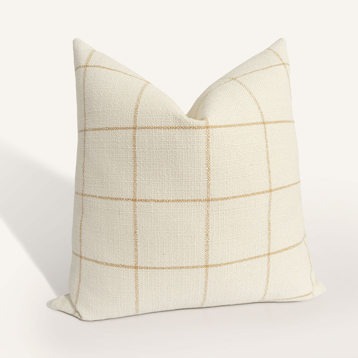 Hampton Check 24"×24" Tilt View || Sunflower