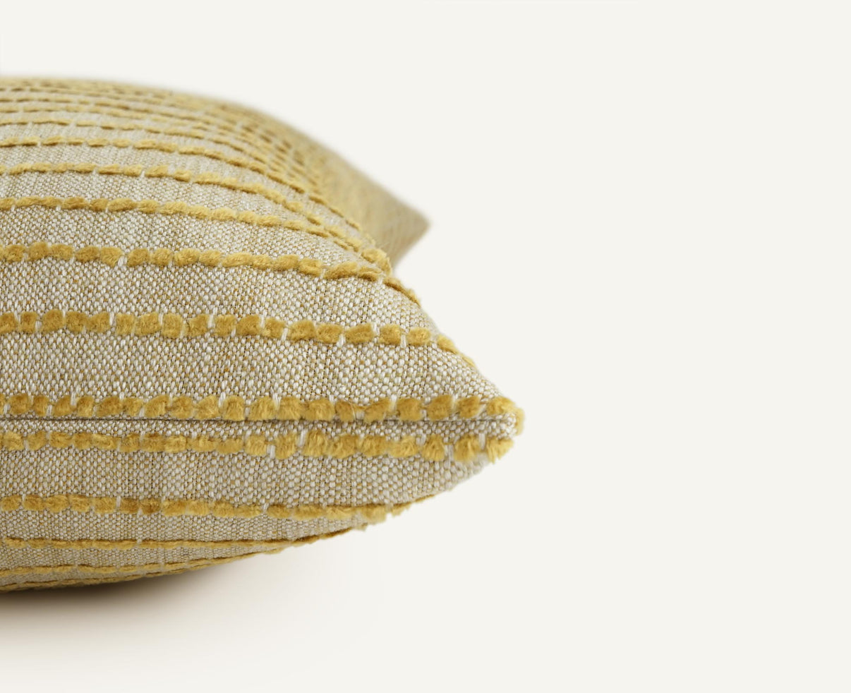 Mojave Stripe 24"×24" Side View || Yellow