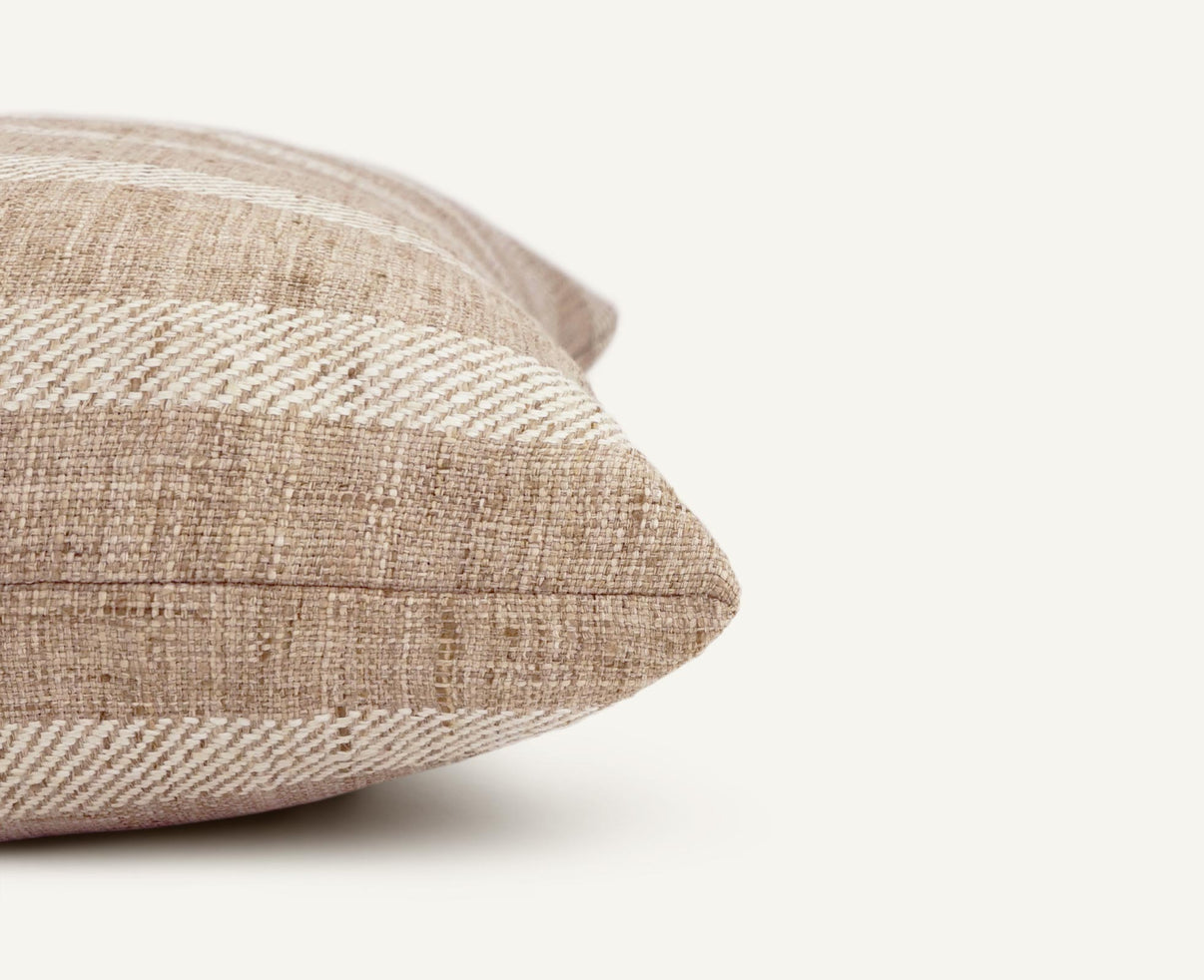 Yves 24"×24" Side View || Burlap