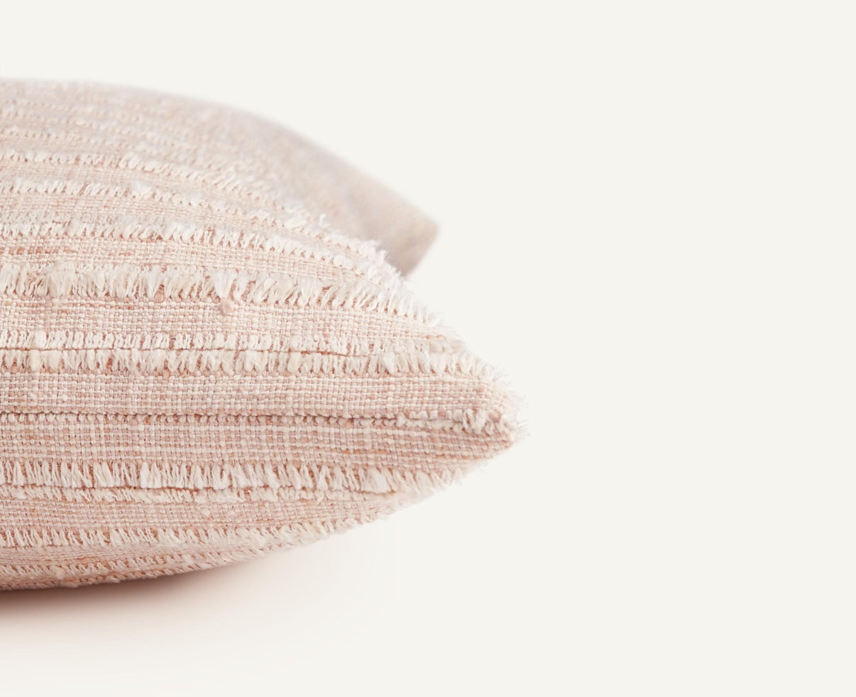 Cannage 24"×24" Side View || Blush