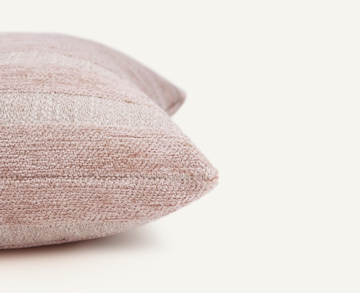 Divine Stripe 22"×22" Side View || Blush