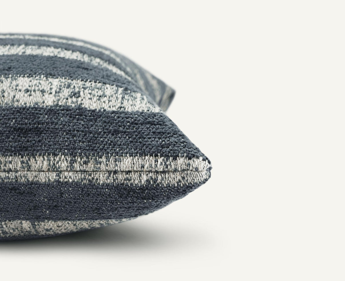 Divine Stripe 22"×22" Side View || Slate