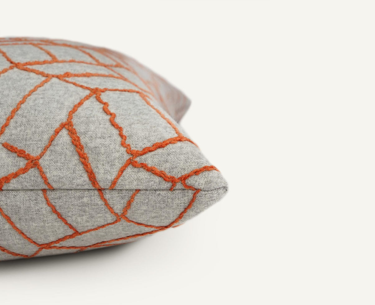 Lean In 24"×24" Side View || Tangerine