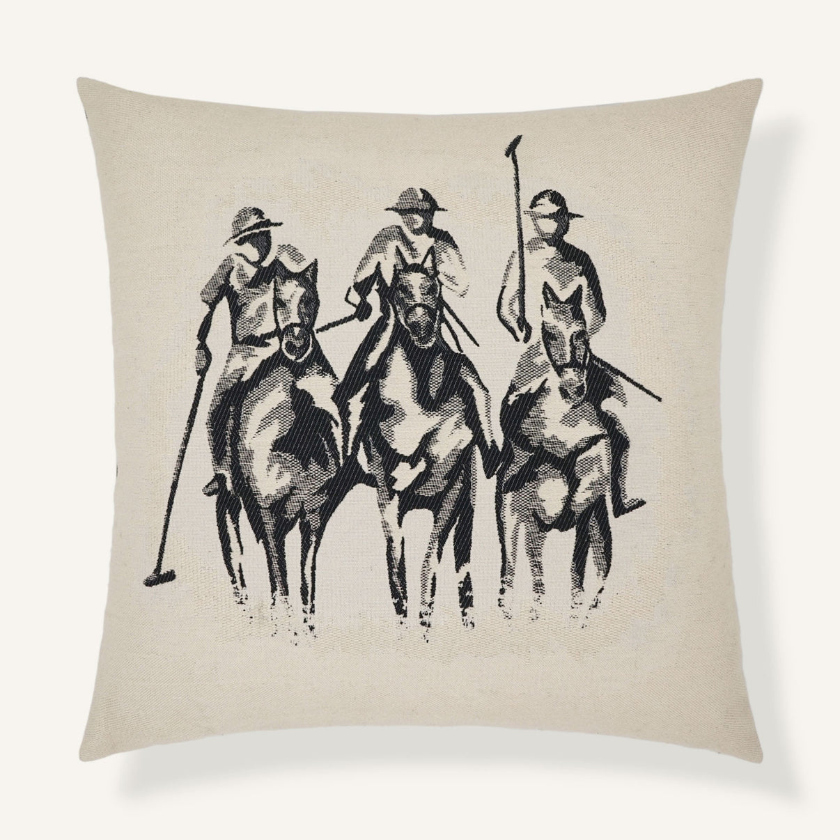 Horse Play 22"×22" Front View || Jet