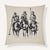 Horse Play 22"×22" Front View || Jet