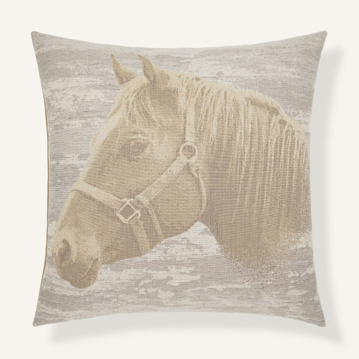 Saddle Up 22"×22" Front View || Stone