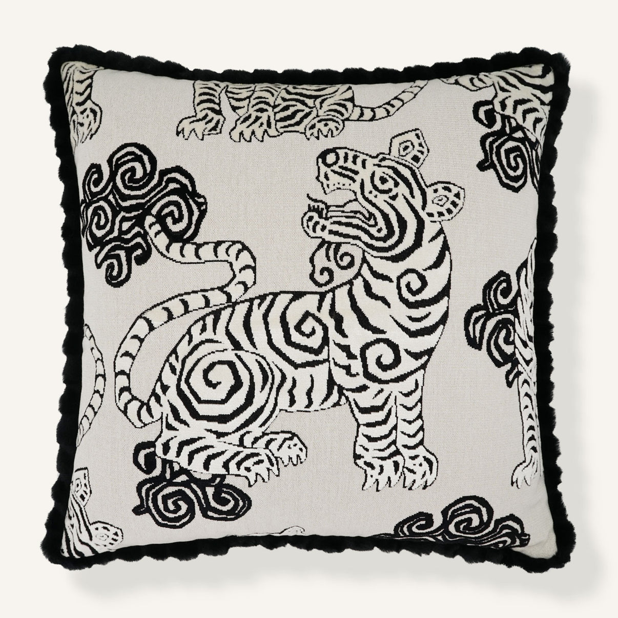 Tiger Dance 22"×22" Front View || Domino