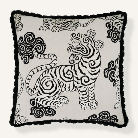 Tiger Dance 22"×22" Front View || Domino
