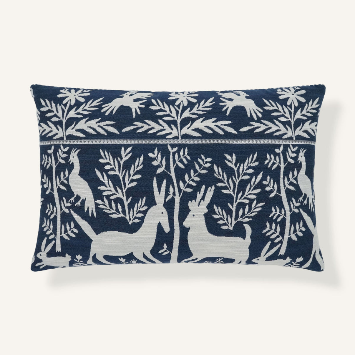 Fronds and Fauna 14"×22" Front View || Navy