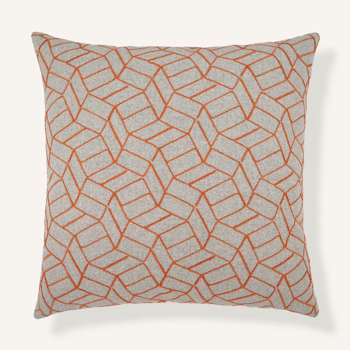 Lean In 24"×24" Front View || Tangerine