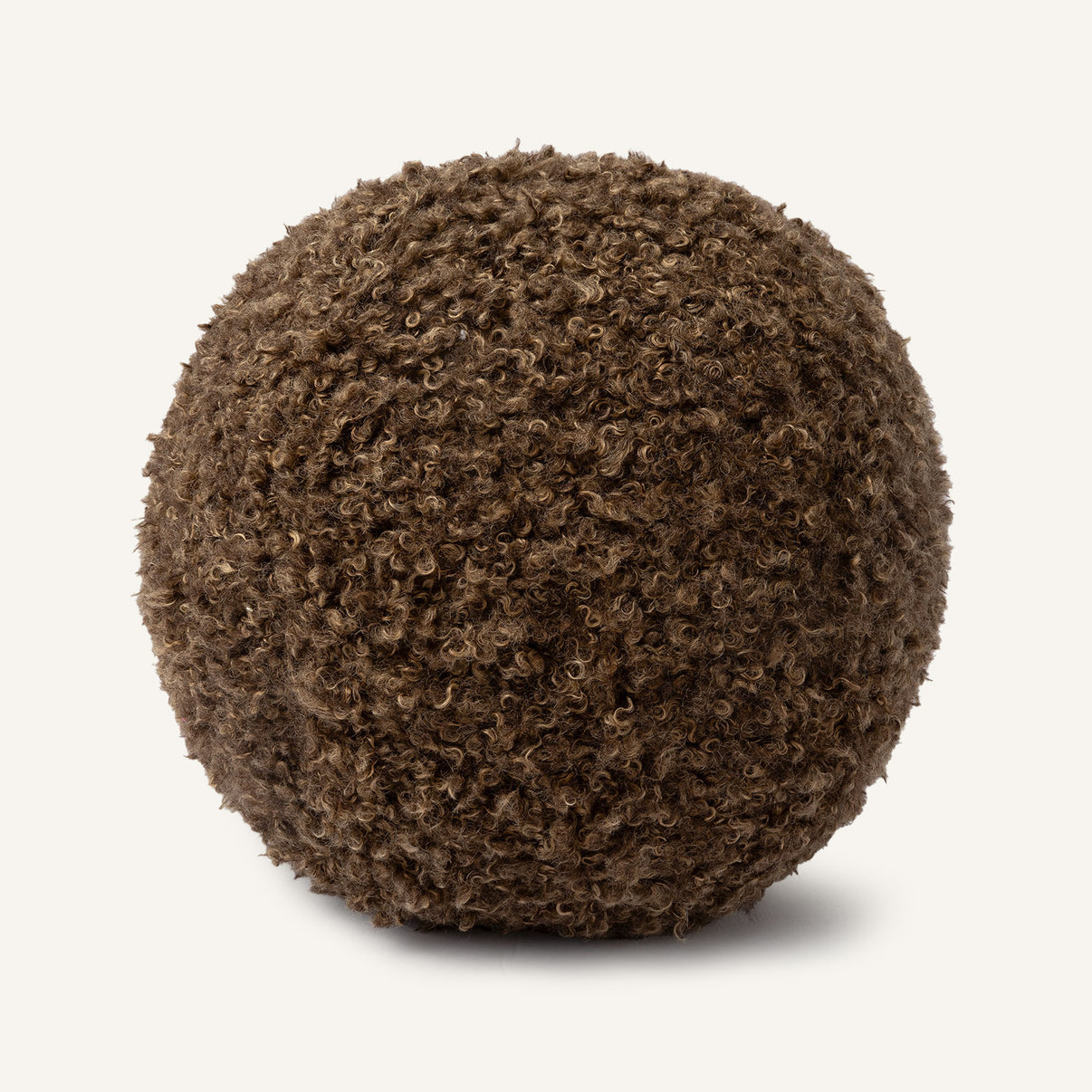 Curl Up Ball 12"×12" Front View || Espresso