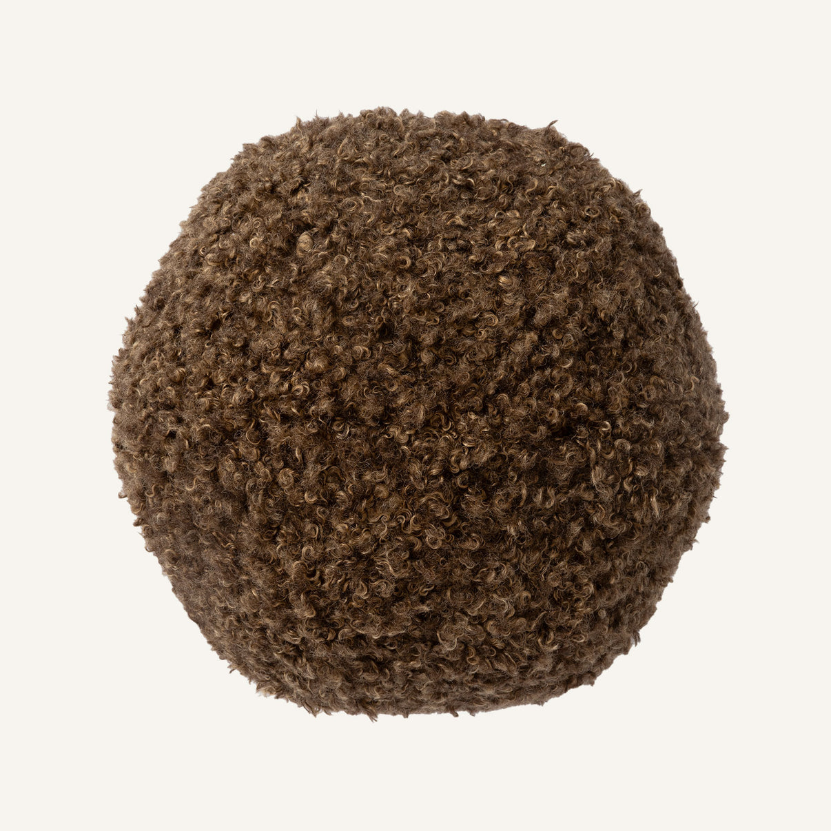 Curl Up Ball 12"×12" Top View || Espresso