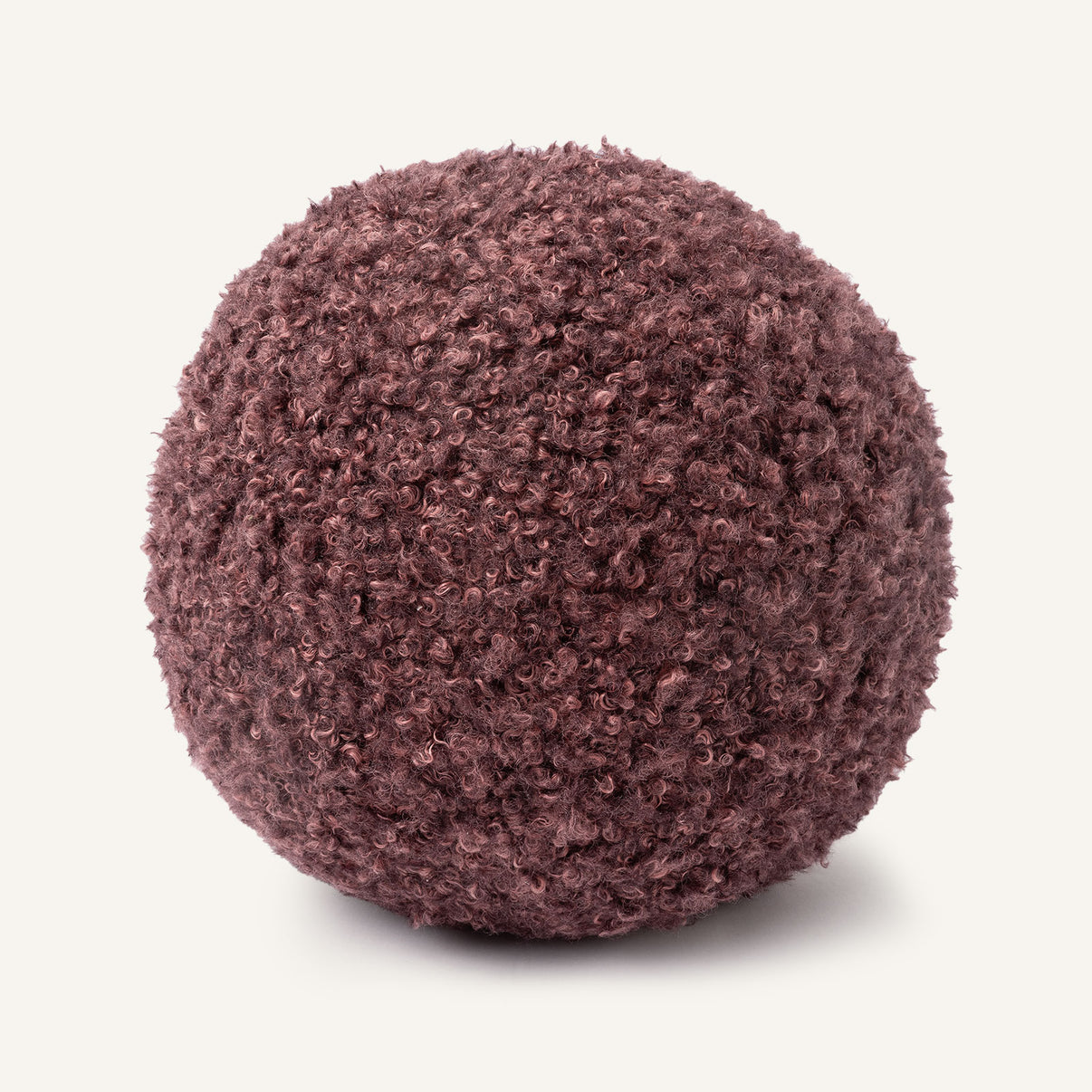 Curl Up Ball 12"×12" Front View || Wine