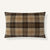 The 14 x 22 Bauer Plaid pillow in Chocolate (brown), a classic plaid wool-blend decorative throw pillow with a warm heritage-inspired woven pattern from Floof Living | Bauer Plaid 14"×22" Front View || Chocolate