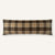 The 14 x 42 Bauer Plaid pillow in Chocolate (brown), a classic plaid wool-blend lumbar pillow with a warm heritage-inspired woven pattern from Floof Living | Bauer Plaid 14"×42" Front View || Chocolate