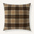 The 22 x 22 Bauer Plaid pillow in Chocolate (brown), a classic plaid wool-blend decorative throw pillow with a warm heritage-inspired woven pattern from Floof Living | Bauer Plaid 22"×22" Front View || Chocolate