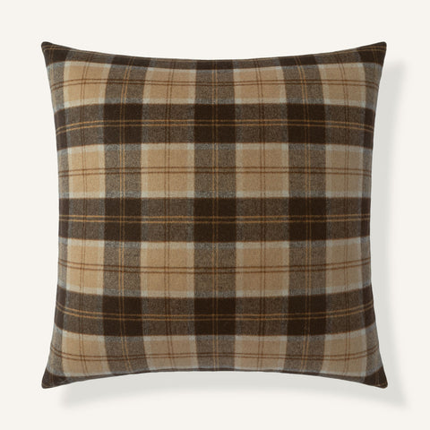 Bauer Plaid 24"×24" Front View || Chocolate