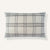 The 14 x 22 Bedford Check pillow in Milk (off-white), a wool-blend decorative throw pillow with a black linear grid and structured check pattern from Floof Living | Bedford Check 14"×22" Front View || Milk