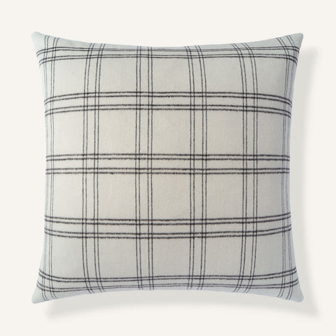 Bedford Check 24"×24" Front View || Milk