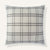 The 24 x 24 Bedford Check pillow in Milk (off-white), a wool-blend decorative throw pillow with a black linear grid and structured check pattern from Floof Living | Bedford Check 24"×24" Front View || Milk