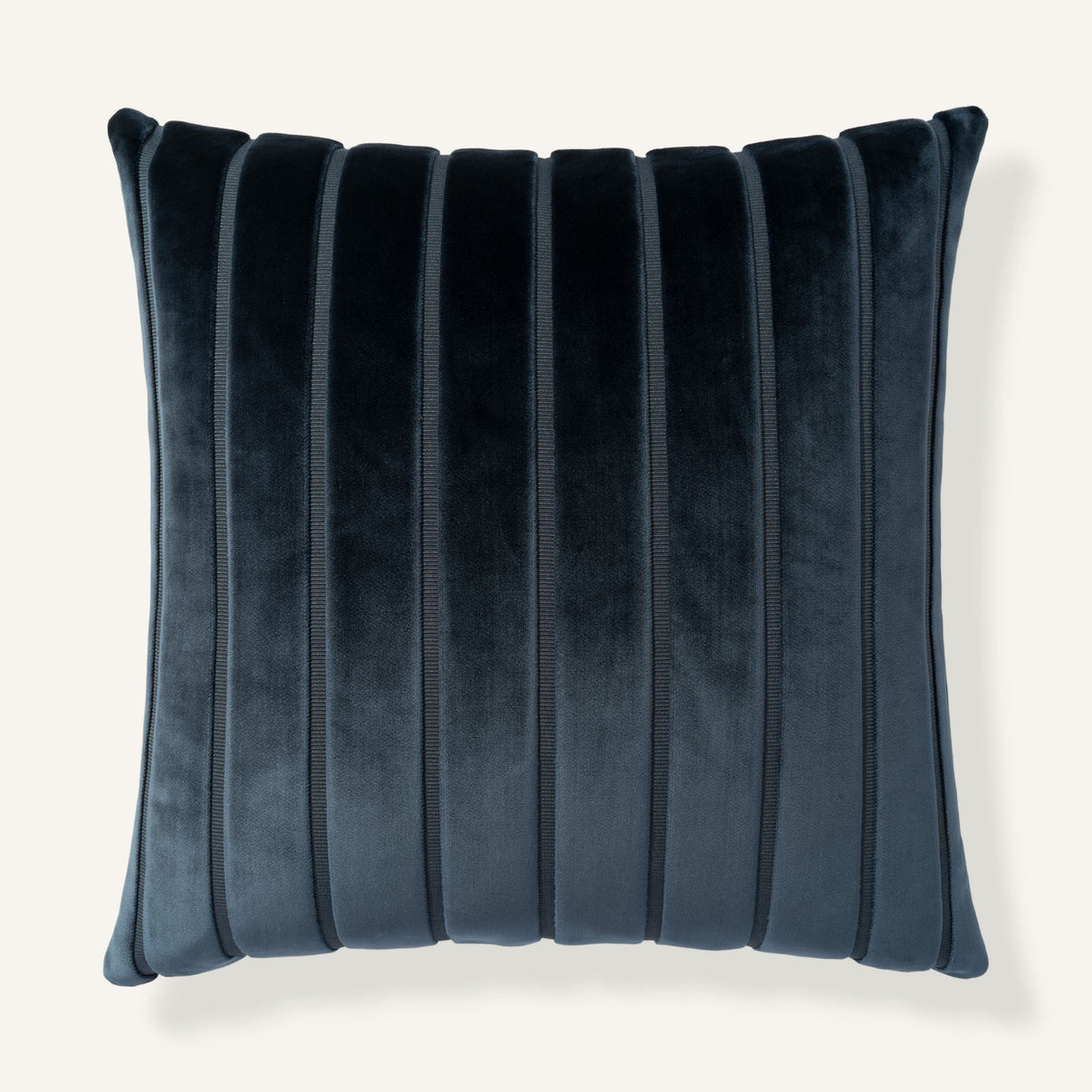 Grosgrain Stripe 22"×22" Front View || Royal