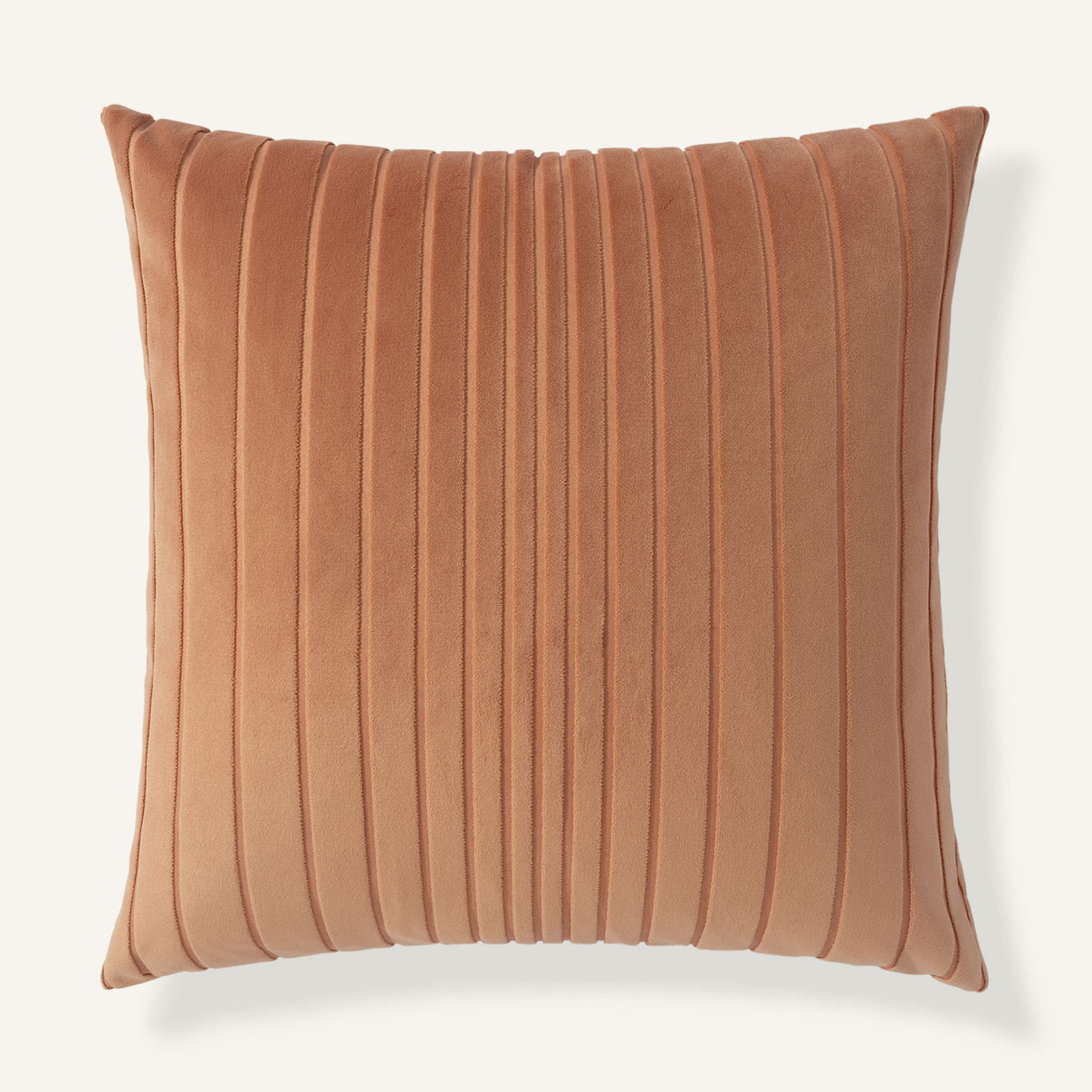 Tempo Stripe 22"×22" Front View || Salmon