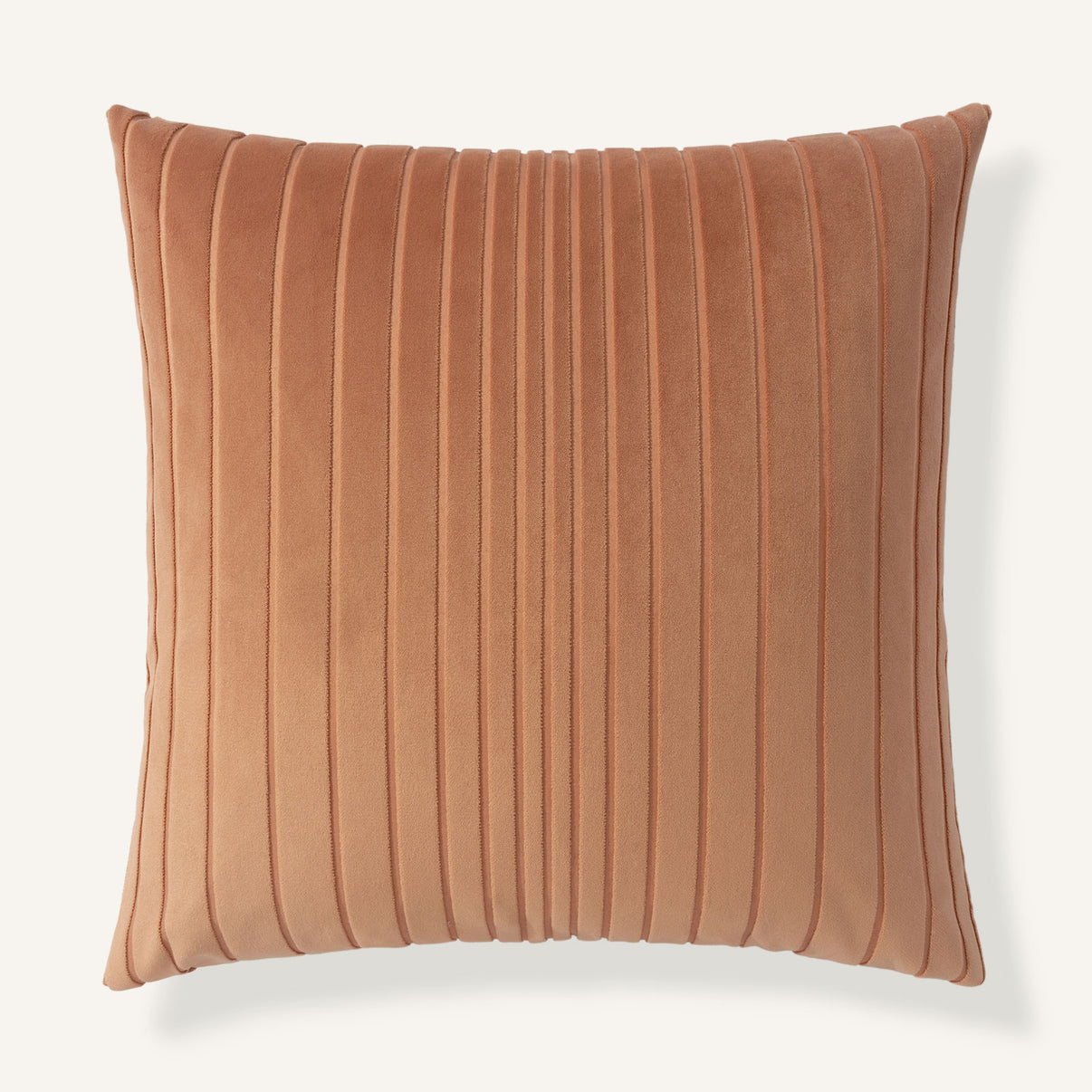 Tempo Stripe 24"×24" Front View || Salmon