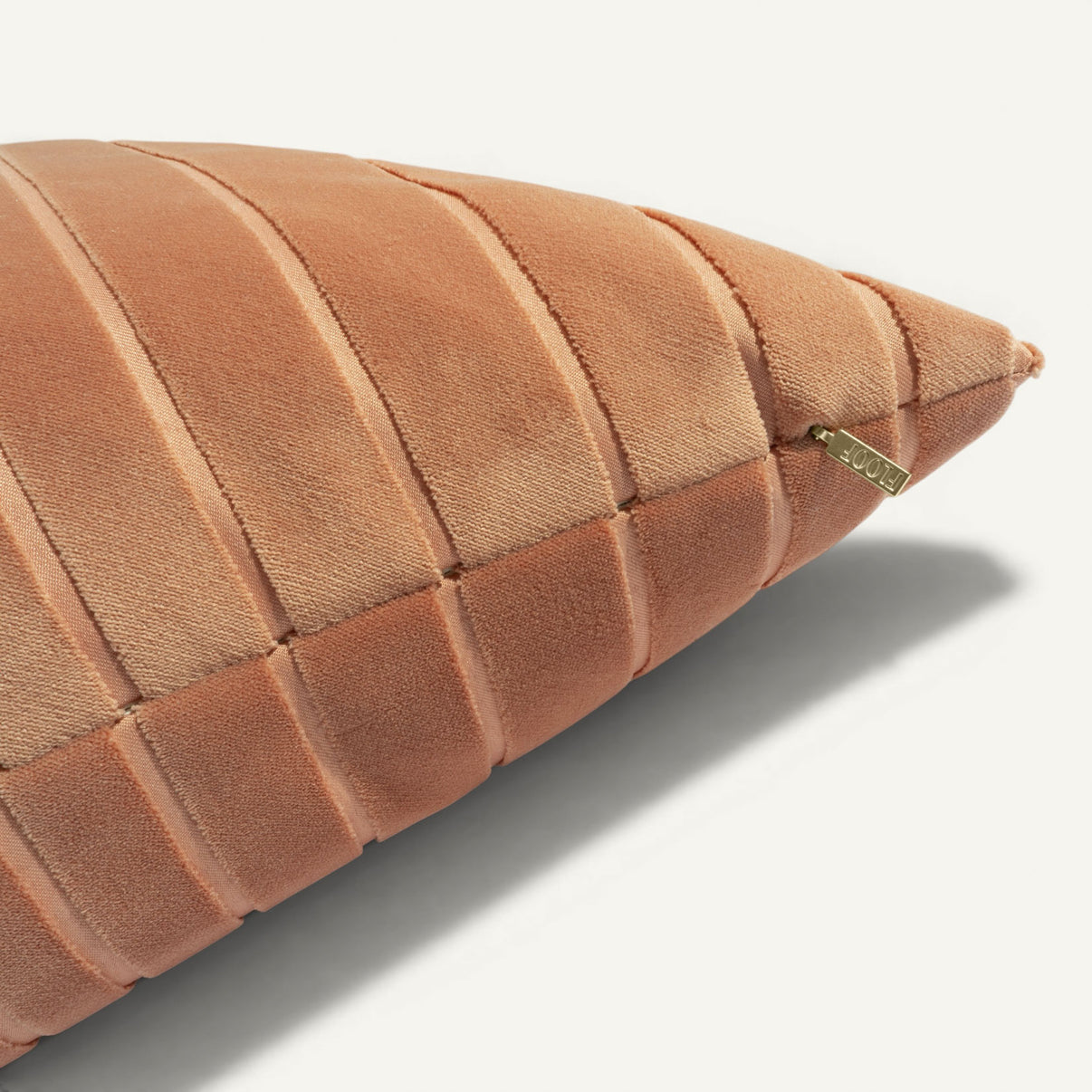 Tempo Stripe 24"×24" Side View || Salmon