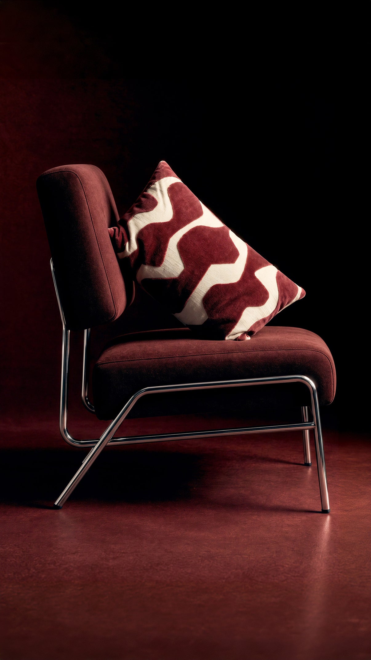 The Monte Carlo pillow in Burgundy from Floof Living | Monte Carlo Lifestyle || Burgundy